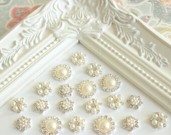 pearl pins push rhinestone antique ivory tack pushpins thumbtacks