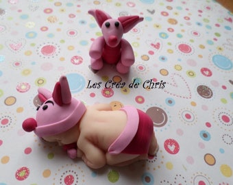 baby pig outfit fimo.