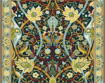 Needlepoint Cross stitch Cushion William Morris Bullerswood chart
