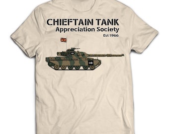 Chieftain Army Tank Appreciation society printed t-shirt