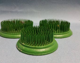 Collection of Vintage Metal Flower Frogs