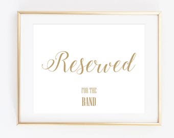reserved for bride s parents sign printable wedding