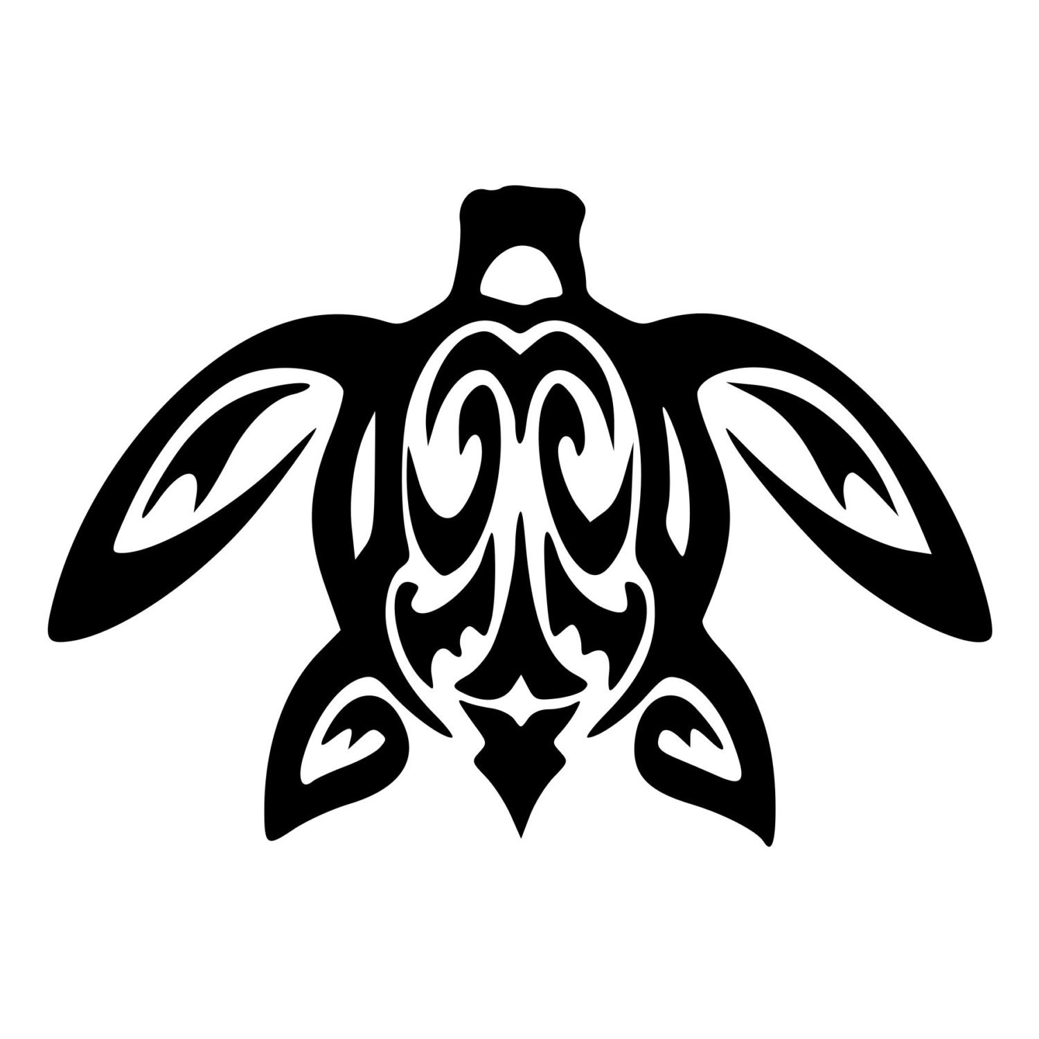 Hawaiian Tribal Sea Turtle Die-Cut Decal Car Window Wall