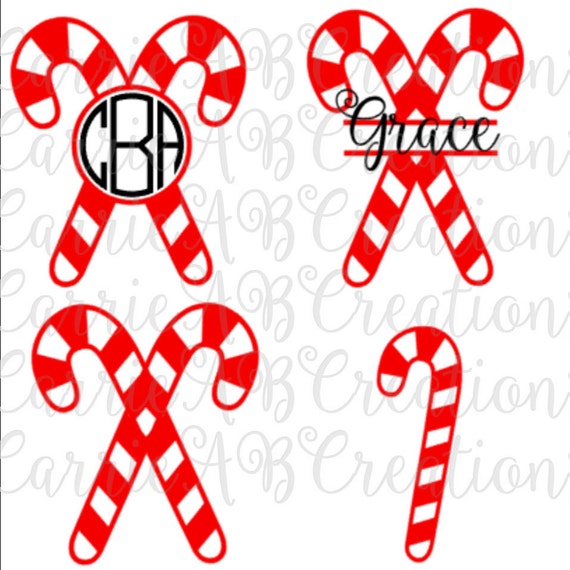 Download Items similar to Candy Cane, Candy Cane Monogram Frame ...