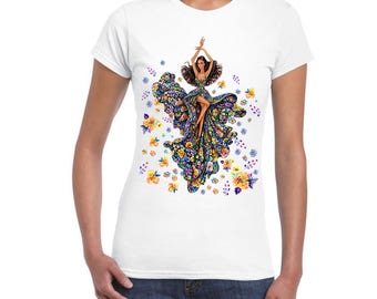 Stylish, Cool Artistic Ladies Junior Fit T-Shirt, DTG Print, For Women and Girls