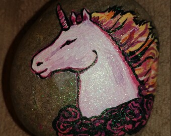 Unicorn Painted Rock