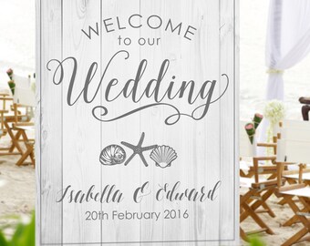 Beach wedding signs | Etsy