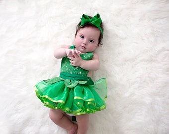 Tinkerbell baby costume, baby Tinkerbell dress up, newborn photo prop, Tinkerbell baby shower gift, baby girl cake smash outfit, Tinkerbell