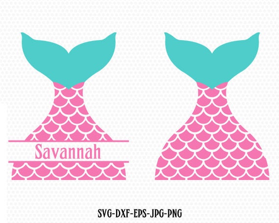Download Mermaid Tail SVG Mermaid Scales SVG Mermaid monogram frame SVG