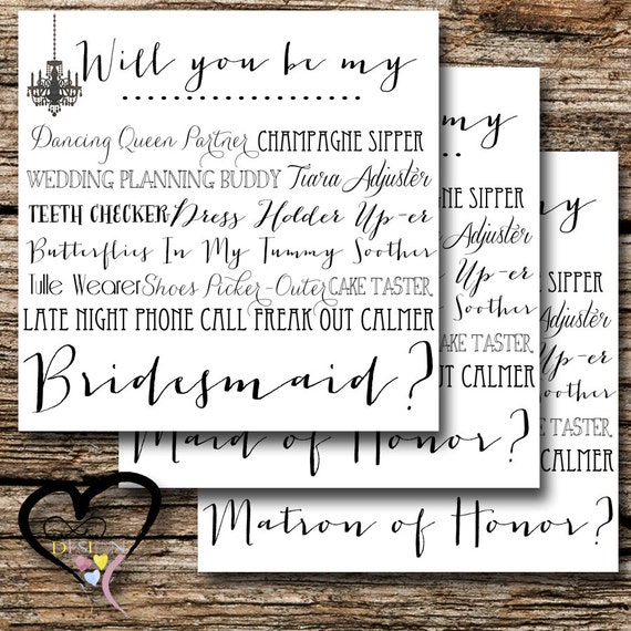 Bridesmaid Proposal Card Ask Bridesmaid Wedding Party Be My   Il 570xN.585570487 8bcp 