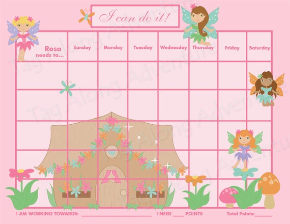 reward chart for girls