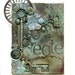 Create mixed media steampunk collage canvas