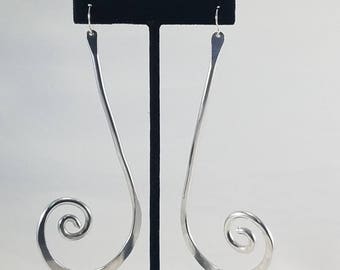 Aluminum statement large lightweight earrings