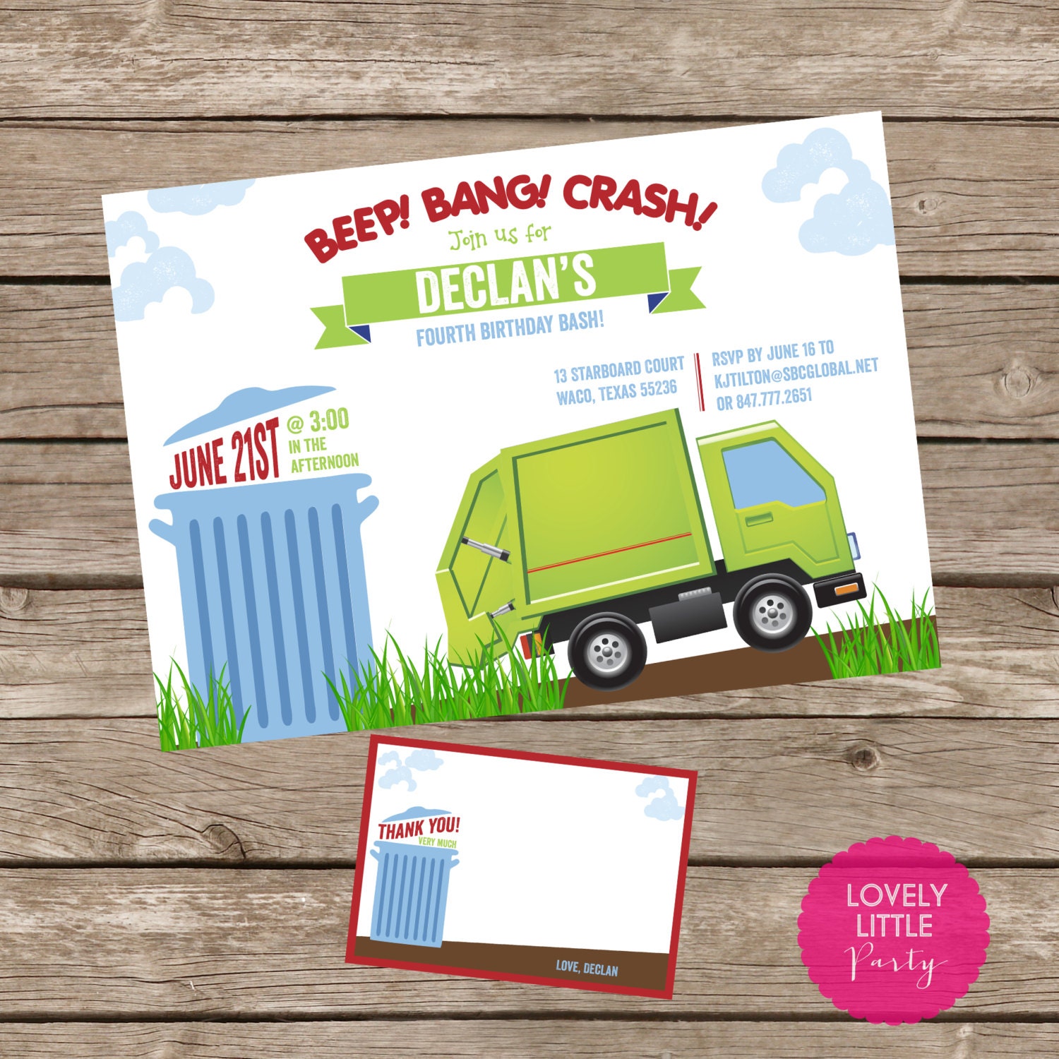 garbage truck invitations garbage truck invitations
