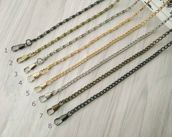 1 x piece lenght 120cm chain mesh for bag with carabiner clip