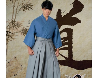 Sewing Pattern Mens Kimono & Pleated Pants, McCall's Pattern 7525, Halloween Costume, Cosplay, Yaya Han Design, Cosplay Kimono, Hakama Pants