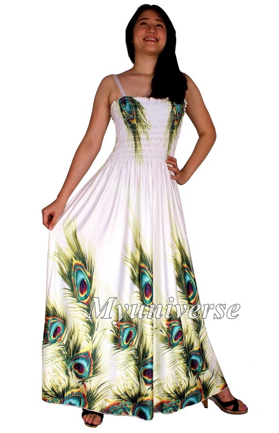 Plus Size Clothing Maxi Dress Peacock Dress Women Prom Long