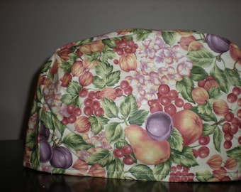 Two Slice Toaster Cover - Fruit Print with dogwood blossoms
