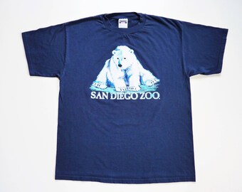 Vintage 90's Tee-Shirt Polar Bear San Diego Zoo California