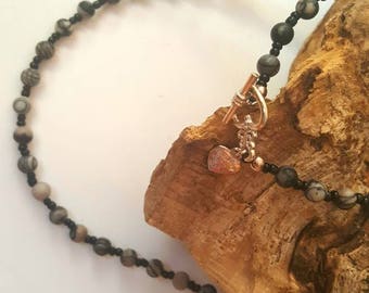 GEMSTONE - Spiderweb Jasper jewellery set