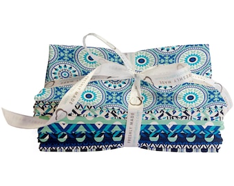 The Multi Blues Fabric 18 Fat Quarter Bundle From Camelot 562