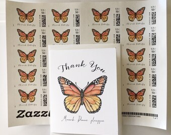 Monarch Butterfly, Thank You Card, Giclee Print,