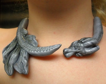 Daenerys Targaryen Dragon Necklace - Khaleesi Collar Necklace- Game of Thrones