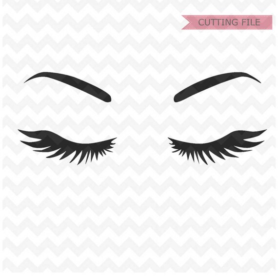 Download Eyelashes Svg file Eyebrows SVG Instant Download Woman