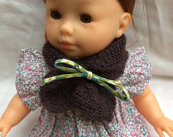 Scarf plum Alpaca for 36 to 42 cm doll