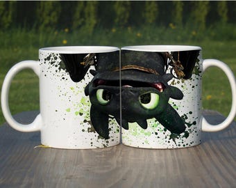 How To Train Your Dragon Toothless Watercolor Coffee Mug Tea Cup Color Changing Heat Magic Mug Unique Design Gift Ceramic 11oz,M264