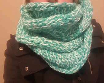Extra long infinity scarf hand knitted