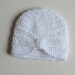 Handmade Crochet Baby Turban Style Hat in White Made to order, Many Colours Available, great photo prop! Baby Gift, Baby Showers