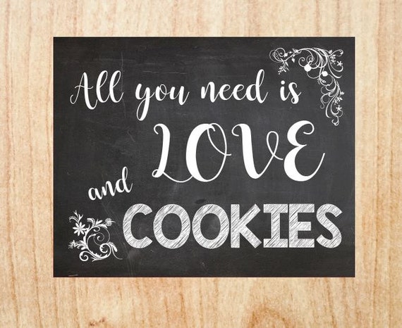 Cookie Table sign PRINTABLE wedding chalkboard digital instant