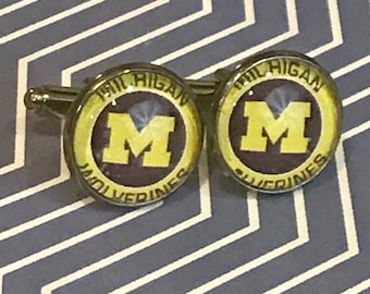 University of Michigan Wolverines cufflinks- 16mm