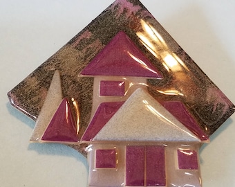 Vintage House Pin by Lucinda, House Pin by Lucinda, house Pin, by Lucinda, realtor house pin, by Lucinda jewelry