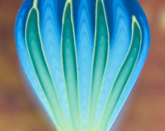 Blue-Green Polymer Clay Petal Cane (35aa)