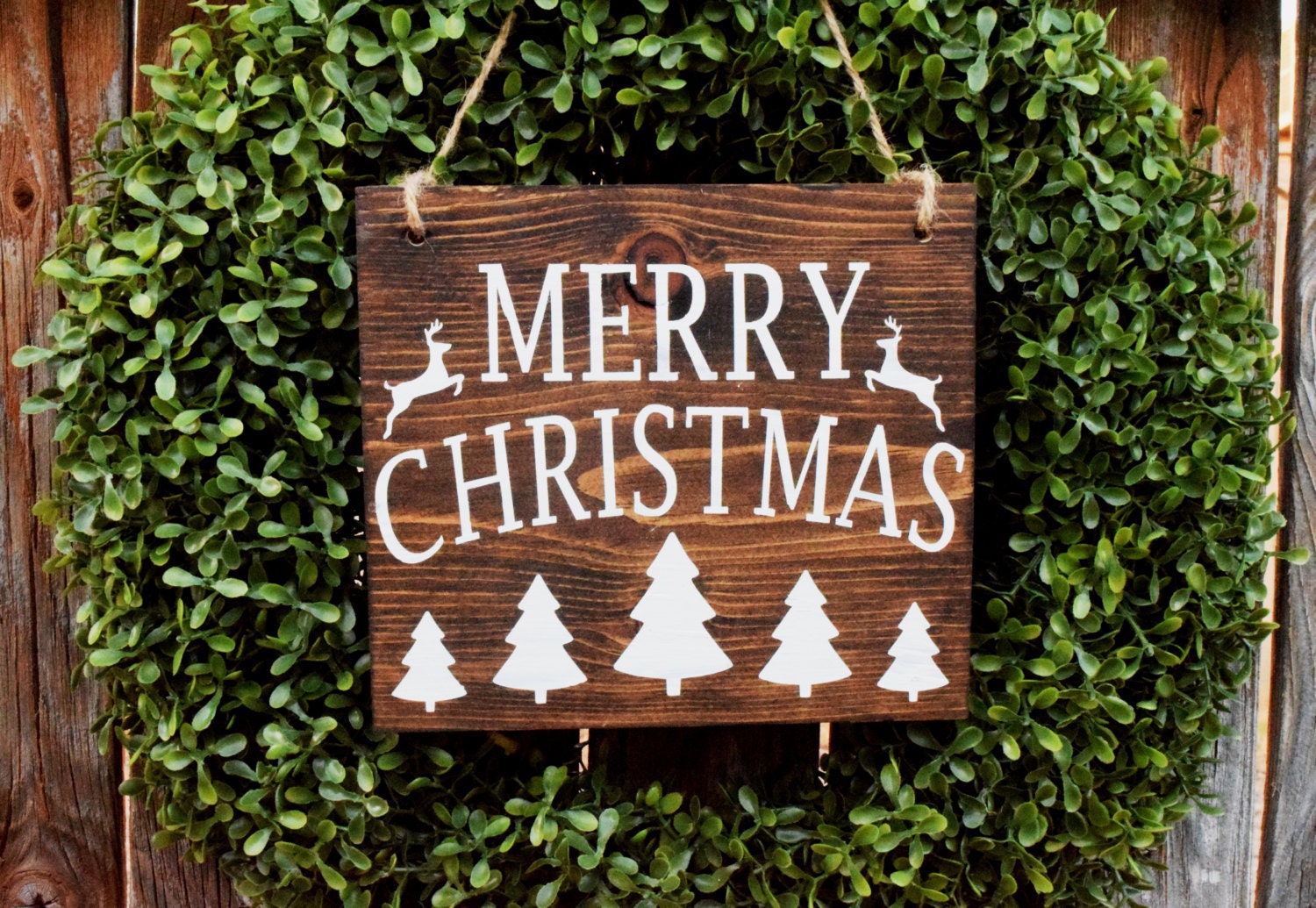 Merry Christmas Sign Rustic Christmas Sign Christmas