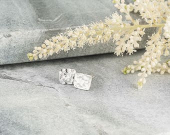 Square Hammered Earrings