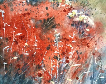 California Wildflowers - original watercolor by Cathy Johnson