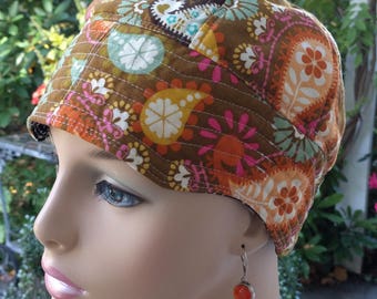 Women's Chemo Cap Soft Cotton Alopecia Hair Loss Hat Reversible SMALL/MEDIUM