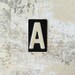Metal Letter Plate - A