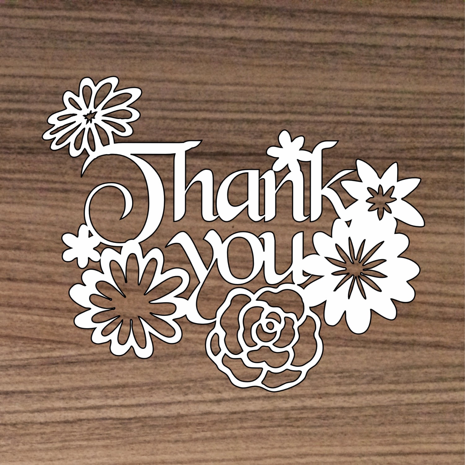 Download Thank you papercut template cutting file / thank you ...