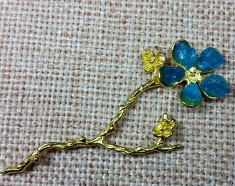 Natural Gemmy Apatite on Brass