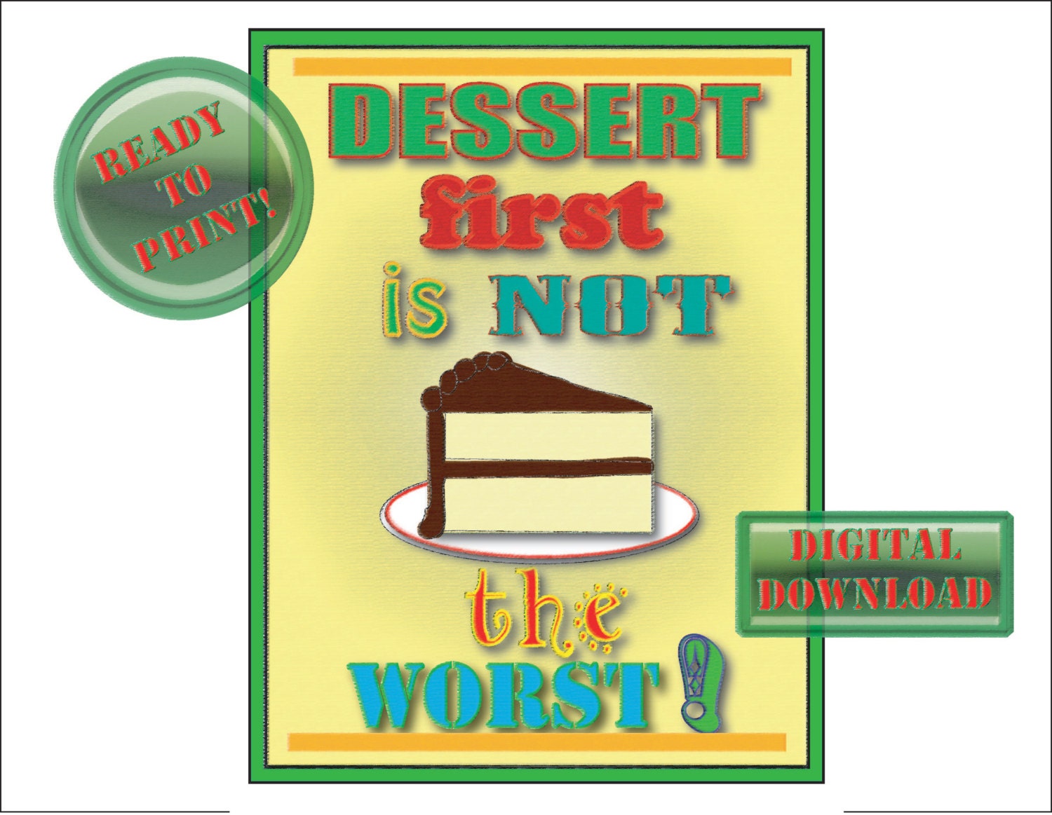 Retro 50s Sign Printable Dessert First Diner Style Kitchen Retro 50s Sign Printable Dessert First Diner Style Kitchen