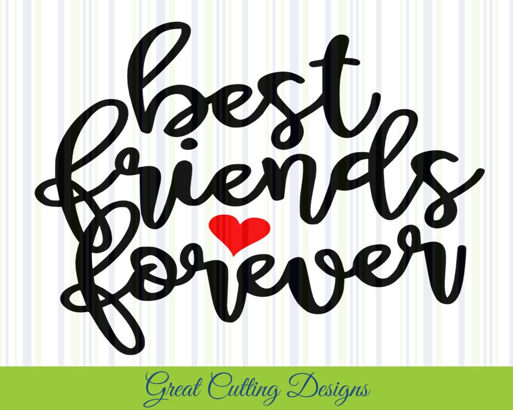 Download Best friends forever SVG Cut File friends DXF cut file svg cut Cricut svg Silhouette svg Vinyl ...