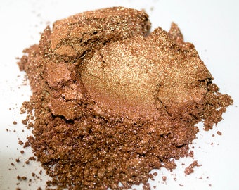 Bronze Shimmer Mica Powder for Soap Making, Candle Dye, Resin, & Nail Polish. A Cosmetic Mica Pigment for Eyeshadow at 5 Grams or 1 oz