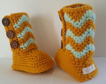 Chevron Uggie Booties for babies