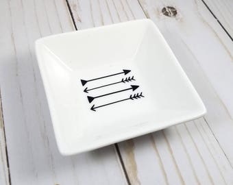 Arrow Jewelry Dish, Tribal Gift, Bridesmaid Gift, Best Friend Gift, Bridal Party Gift, Trinket Dish, Key Holder, Jewelry Dish