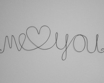 ME & YOU Love Wire Words Wall Hanging
