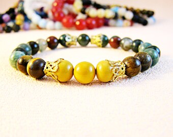 Women bracelet Prosperity bracelet Gemstone jewelry Healing bracelet Abundance bracelet Women gift Gift for her Success bracelet Jasper